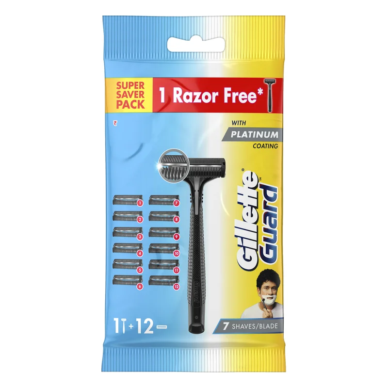 Gillette Guard Razor with 12 Cartridges