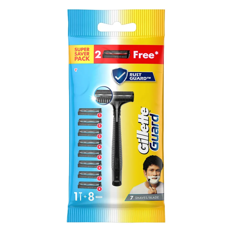 Gillette Guard Razor with 8 Cartridges
