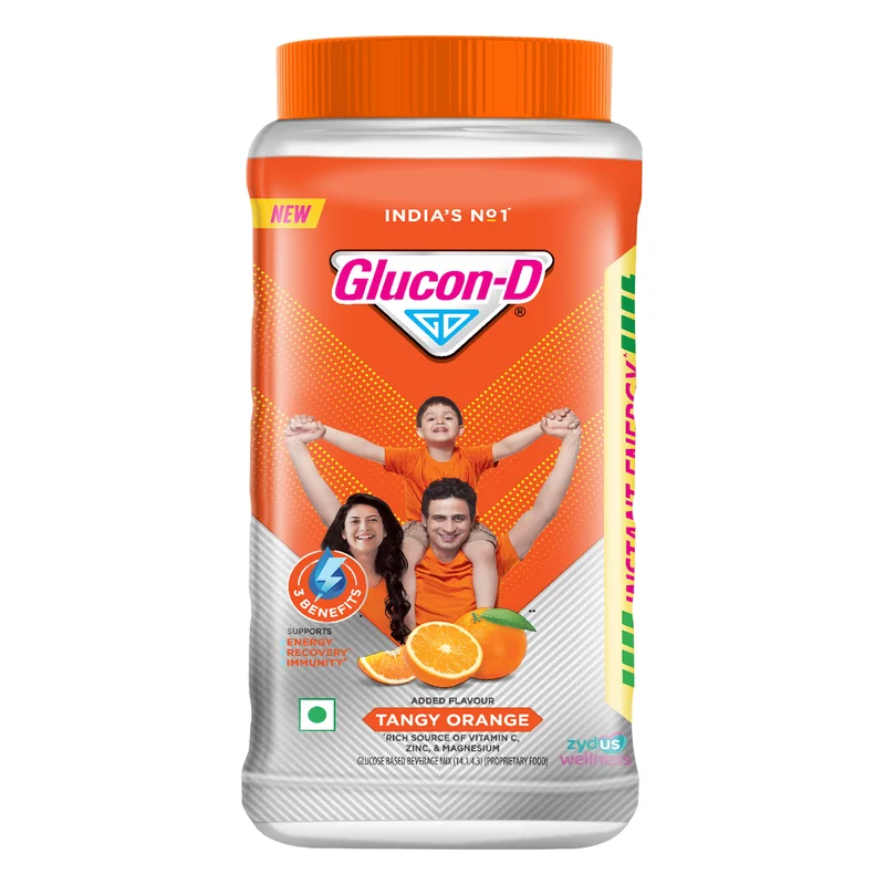 Glucon-D Tangy Orange Glucose Powder Jar