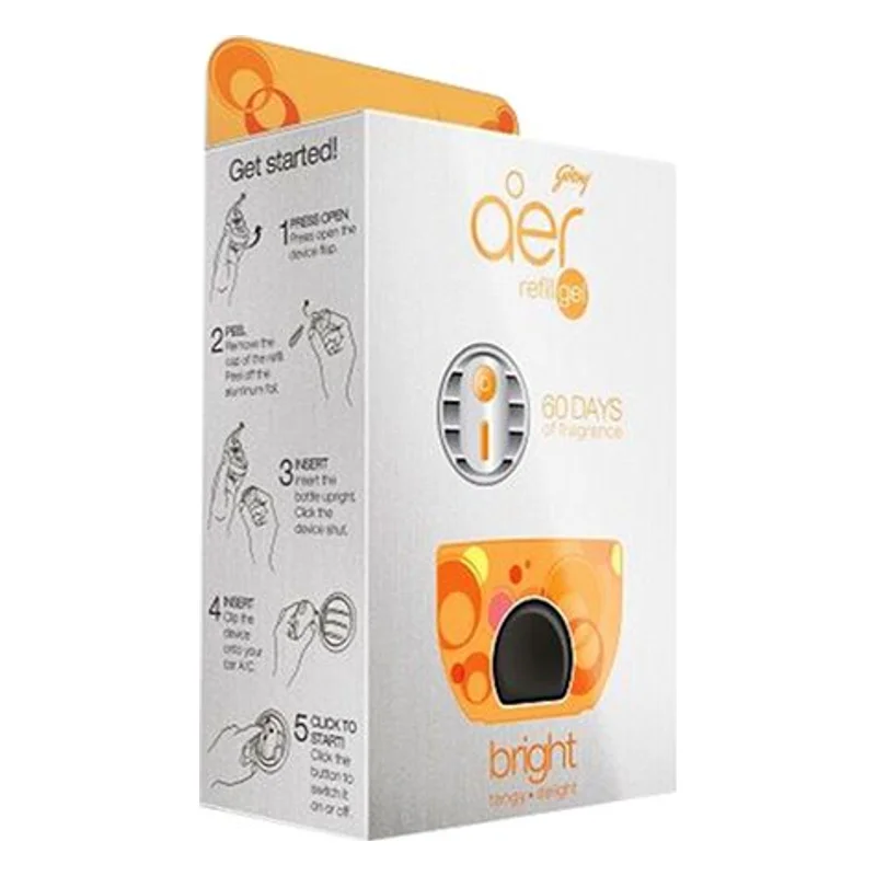 Godrej aer Click Gel Car Vent Air Freshener Refill - Bright Tangy Delight