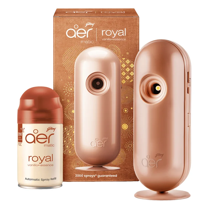 Godrej aer Matic Automatic Air Freshener Kit - Royal Vanilla Essence