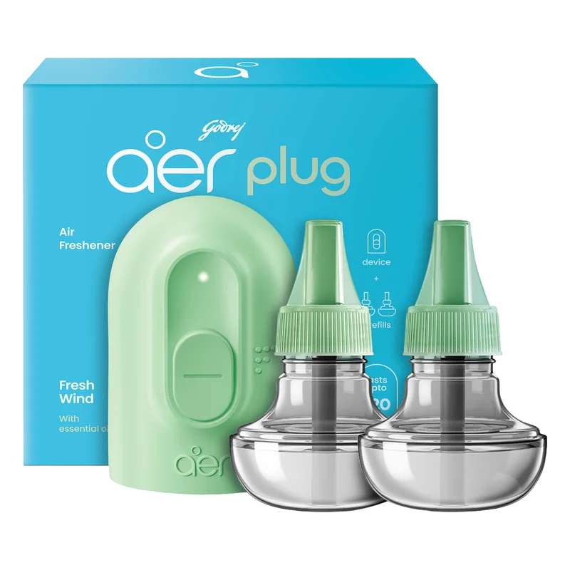 Godrej aer Plug Electric Air Freshener Kit - Fresh Wind