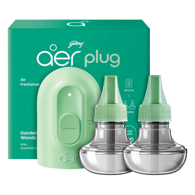Godrej aer Plug Electric Air Freshener Kit - Garden Woods