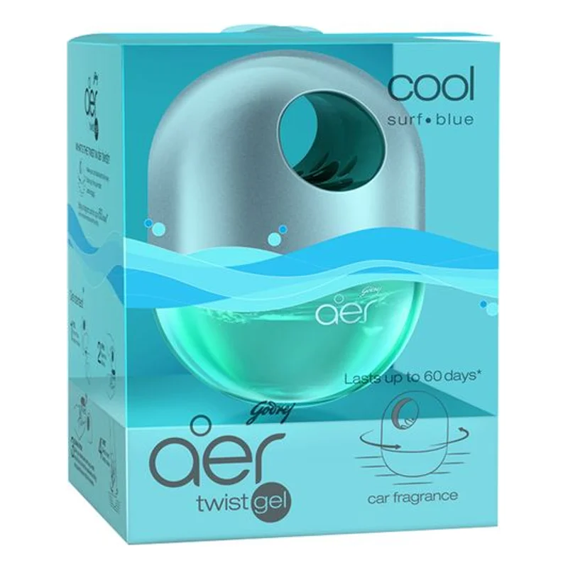 Godrej aer Twist Gel Car Air Freshener - Cool Surf Blue