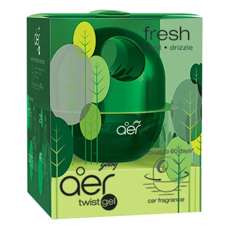Godrej aer Twist Gel Car Air Freshener - Fresh Forest Drizzle