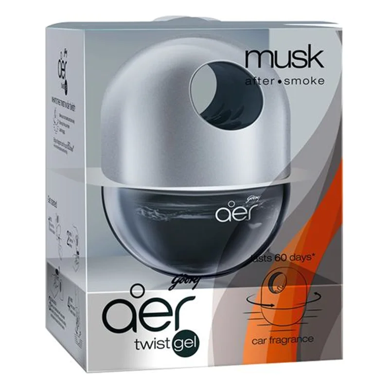 Godrej aer Twist Gel Car Air Freshener - Musk After Smoke