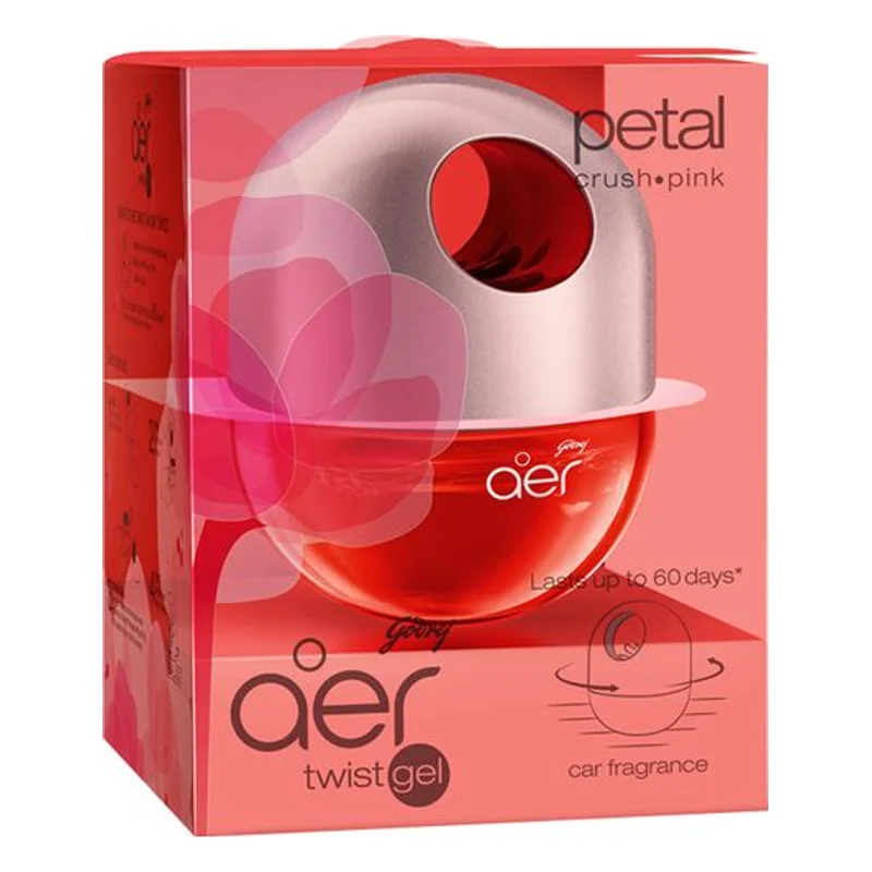 Godrej aer Twist Gel Car Air Freshener - Petal Crush Pink