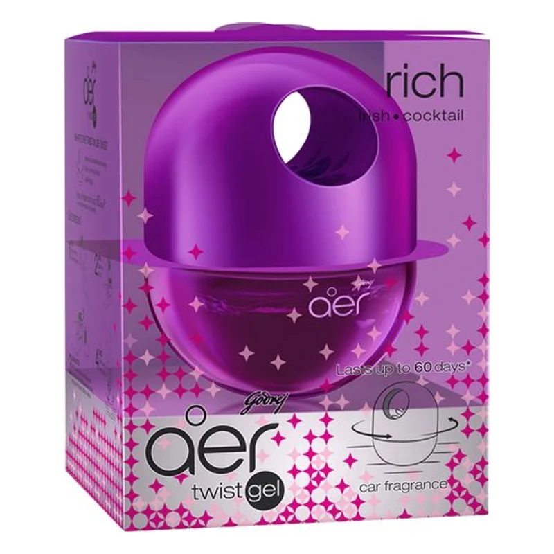 Godrej aer Twist Gel Car Air Freshener - Rich Irish Cocktail