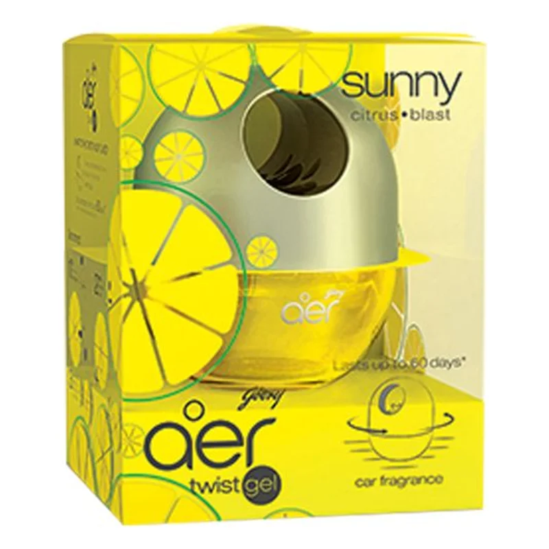 Godrej aer Twist Gel Car Air Freshener - Sunny Citrus Blast