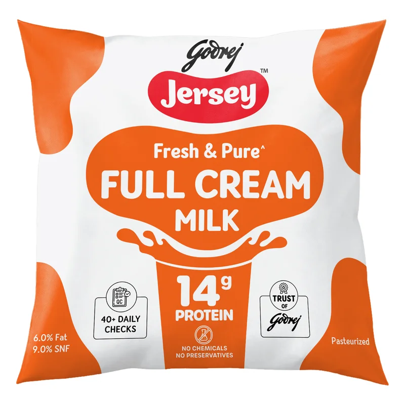 Godrej Jersey Full Cream Milk - 14g Protein