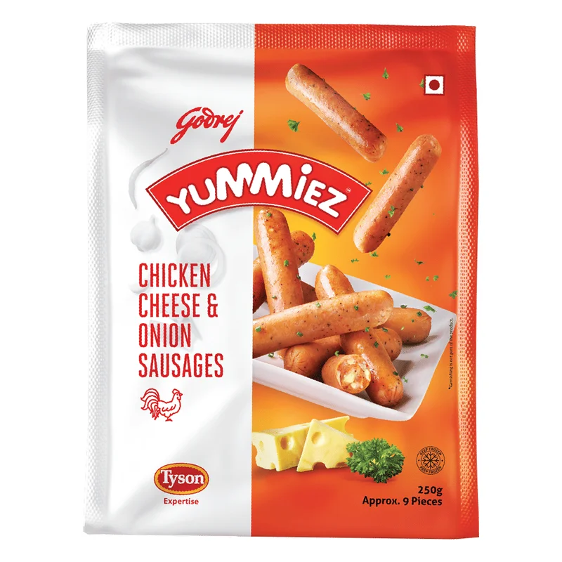 Godrej Yummiez Chicken Cheese & Onion Sausages