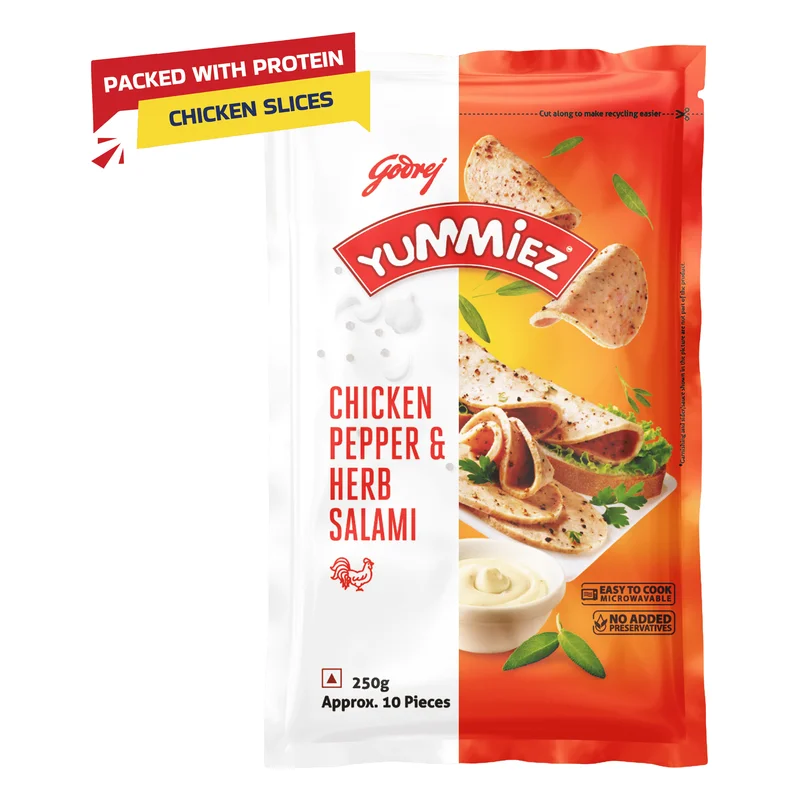 Godrej Yummiez Chicken Pepper & Herb Salami
