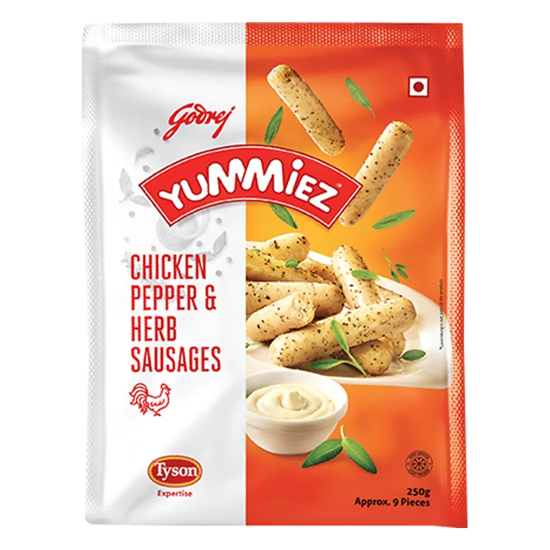 Godrej Yummiez Chicken Pepper & Herb Sausages