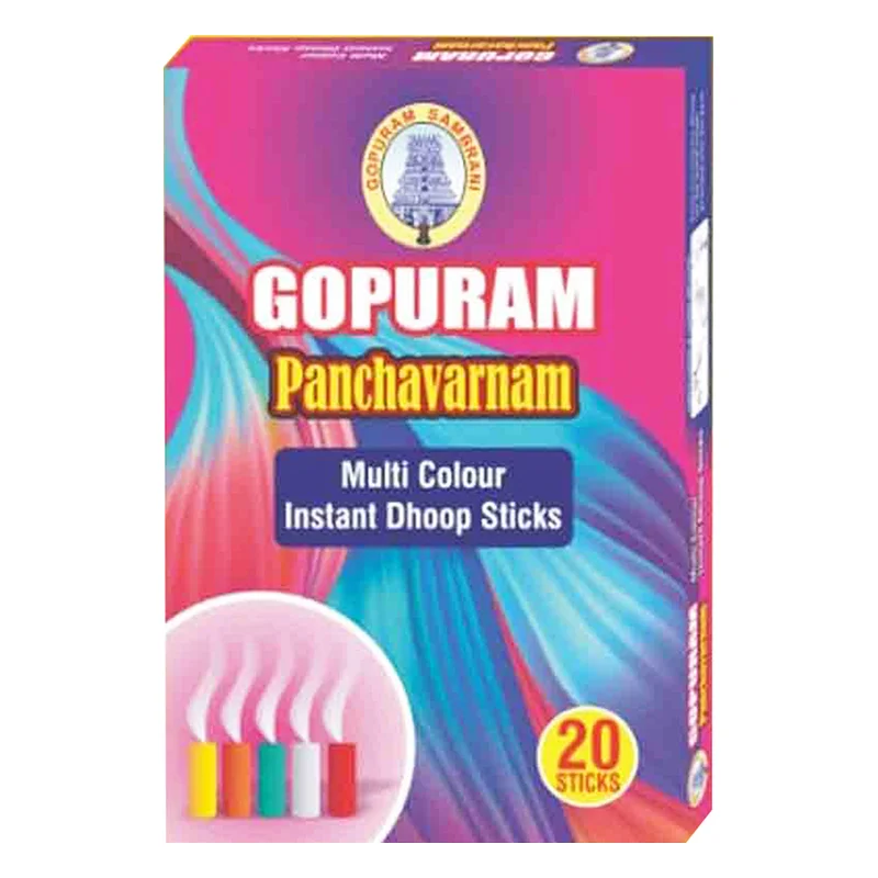 Gopuram Panchavarnam Instant Dhoop Sticks