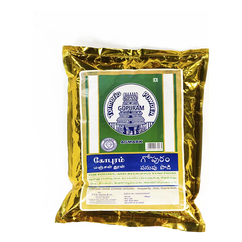 Gopuram Turmeric Powder Pouch