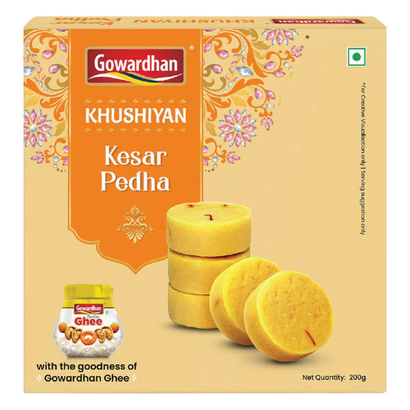 Gowardhan Khushiyan Kesar Pedha