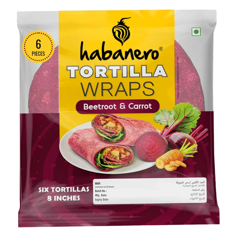 Habanero Beetroot & Carrot Tortilla Wraps