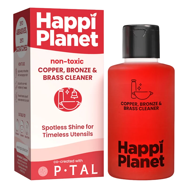 Happi Planet Non-Toxic Copper, Bronze & Brass Cleaner Gel