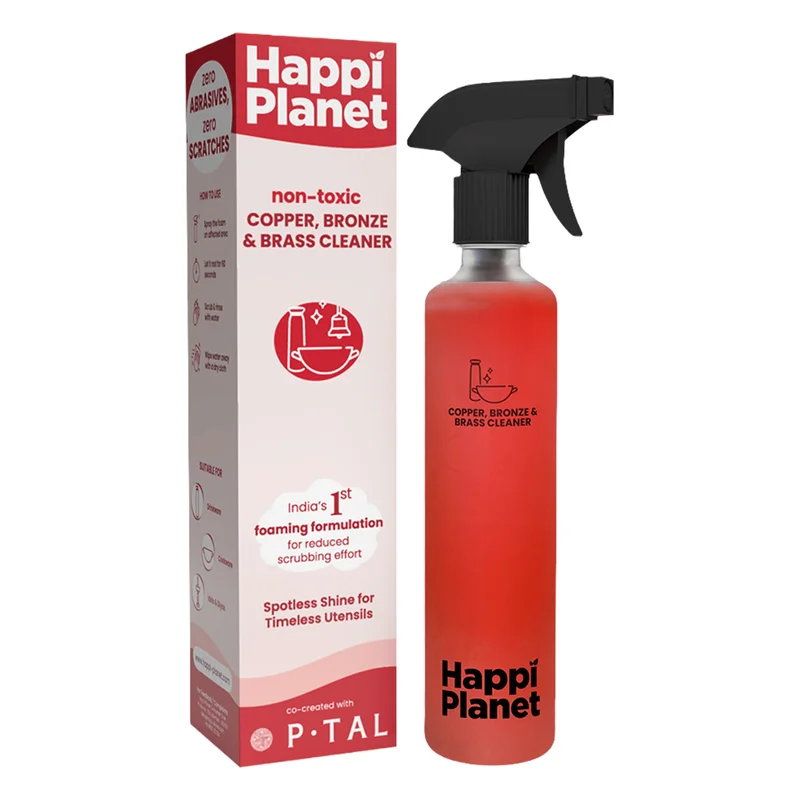 Happi Planet Non-Toxic Copper, Bronze & Brass Cleaner Spray