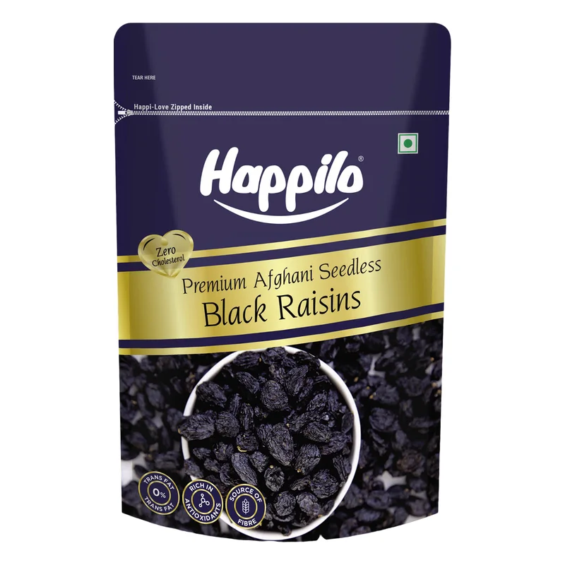 Happilo Premium Afghani Seedless Black Raisins
