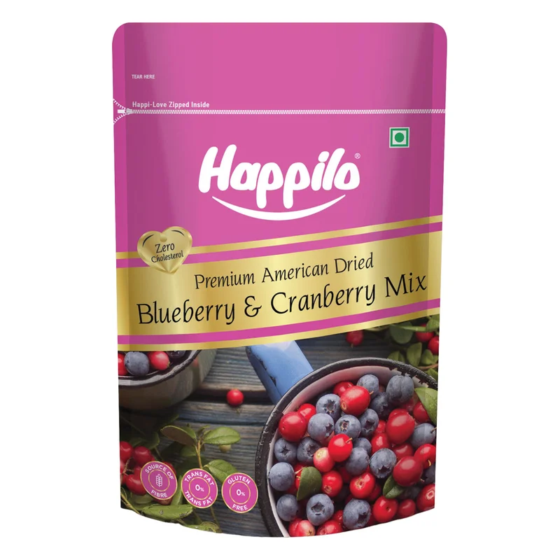 Happilo Premium American Dried Blueberry & Cranberry Mix