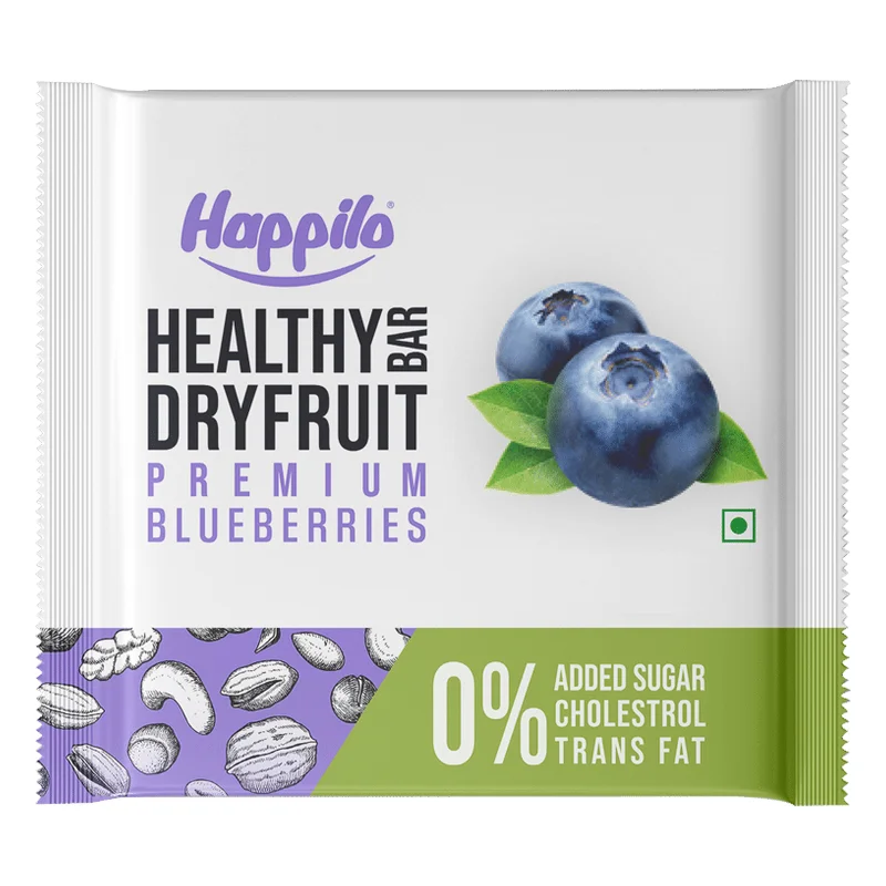Happilo Premium Blueberry Healthy Dry Fruit Bar