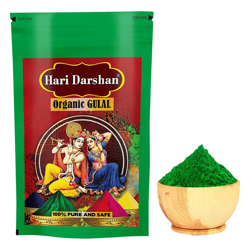 Hari Darshan Organic Gulal - Green
