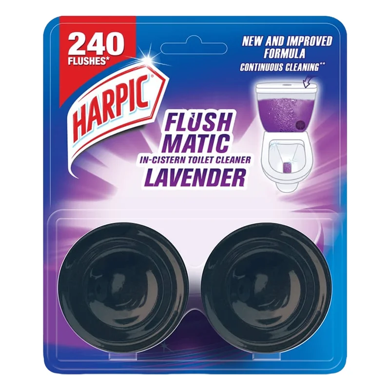 Harpic Flushmatic In-Cistern Toilet Cleaner Block - Lavender