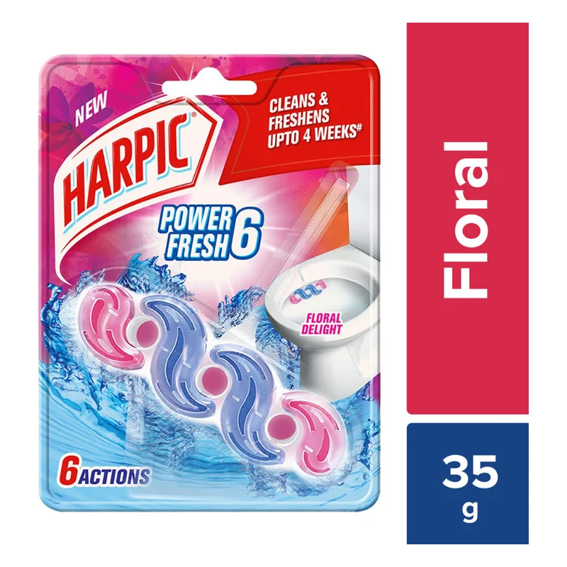 Harpic Power Fresh 6 Rim Block - Floral Delight