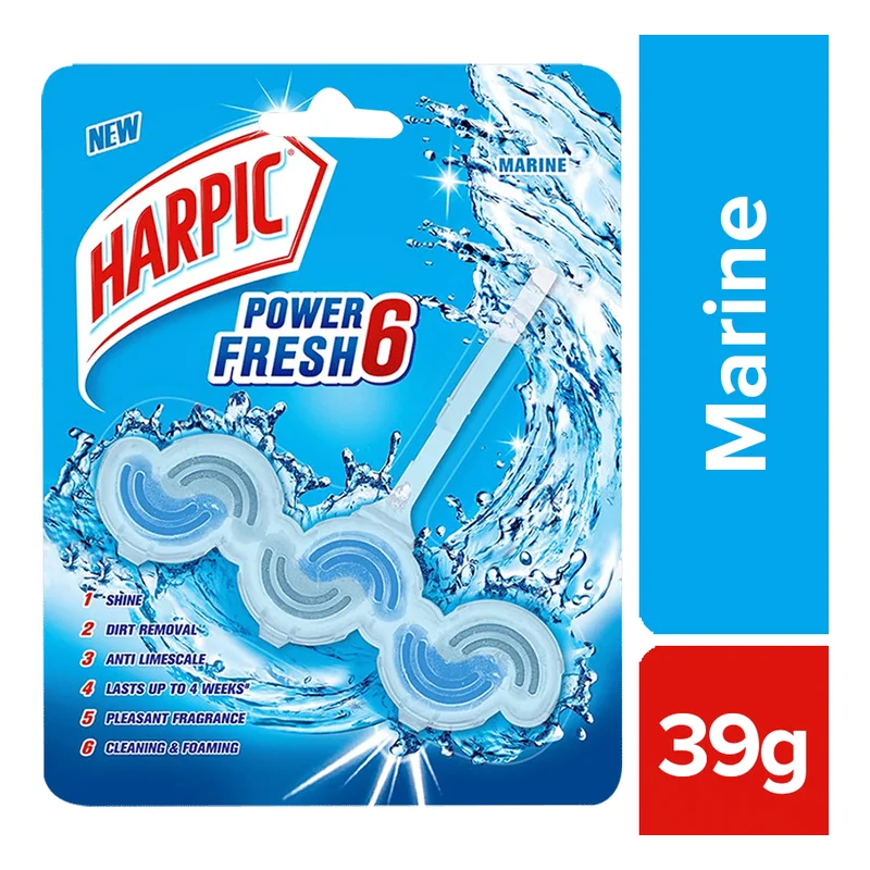 Harpic Power Fresh 6 Rim Block - Marine