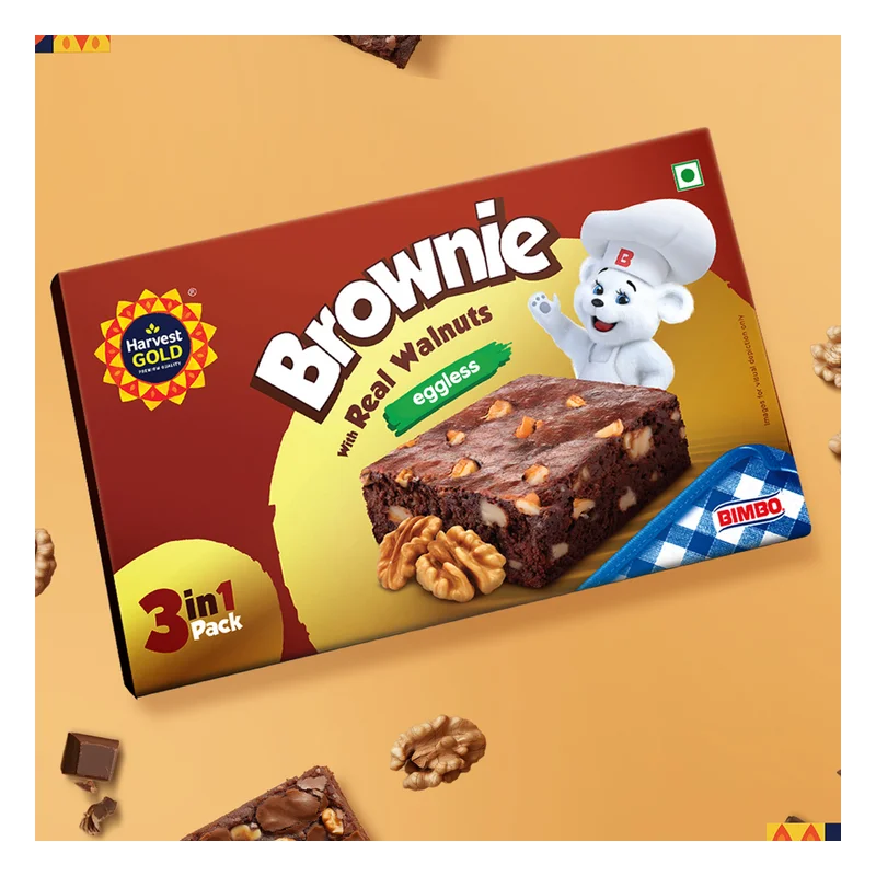 Harvest Gold Brownie with Real Walnuts
