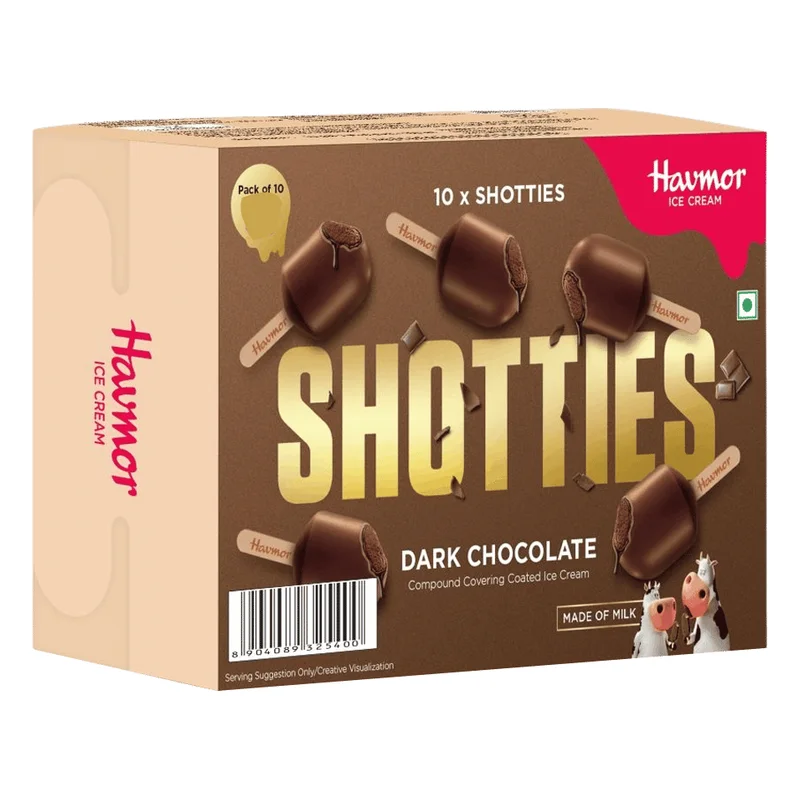 Havmor Shotties Dark Chocolate Ice Cream (10 pcs)