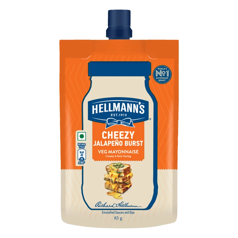 Hellmann's Cheezy Jalapeno Burst Veg Mayonnaise