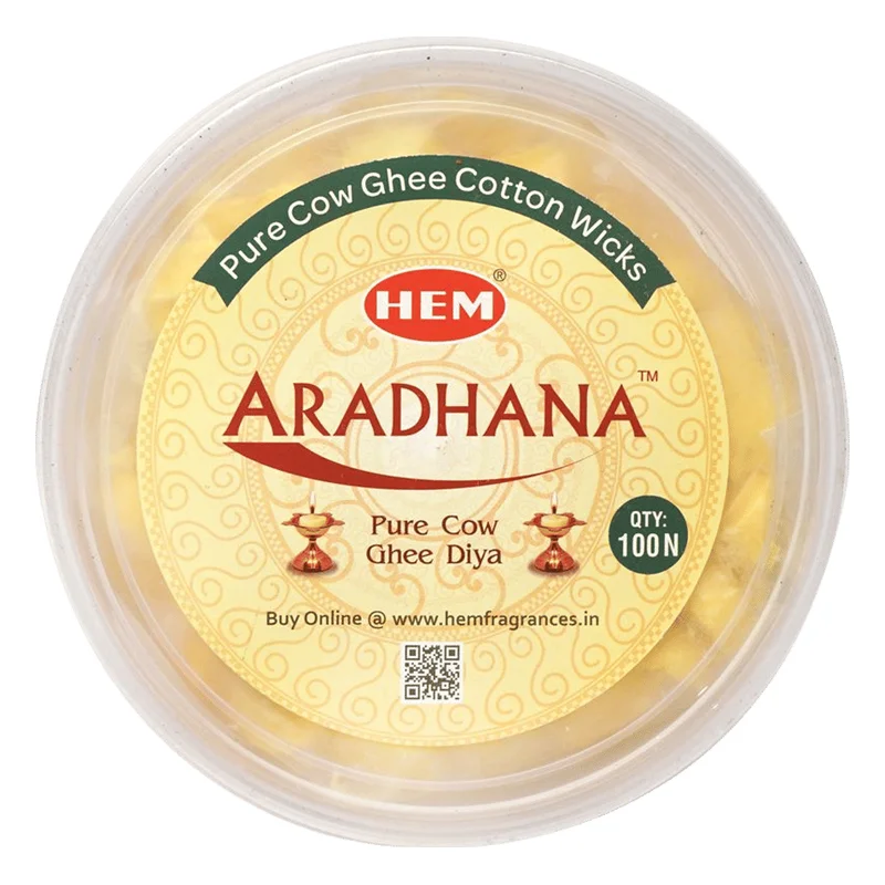 HEM Aradhana Pure Cow Ghee Cotton Wicks