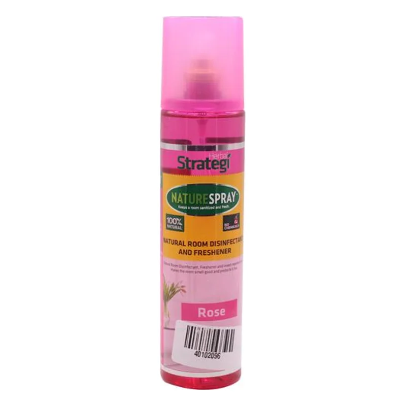 Herbal Strategi Nature Spray Room Disinfectant & Freshener - Rose