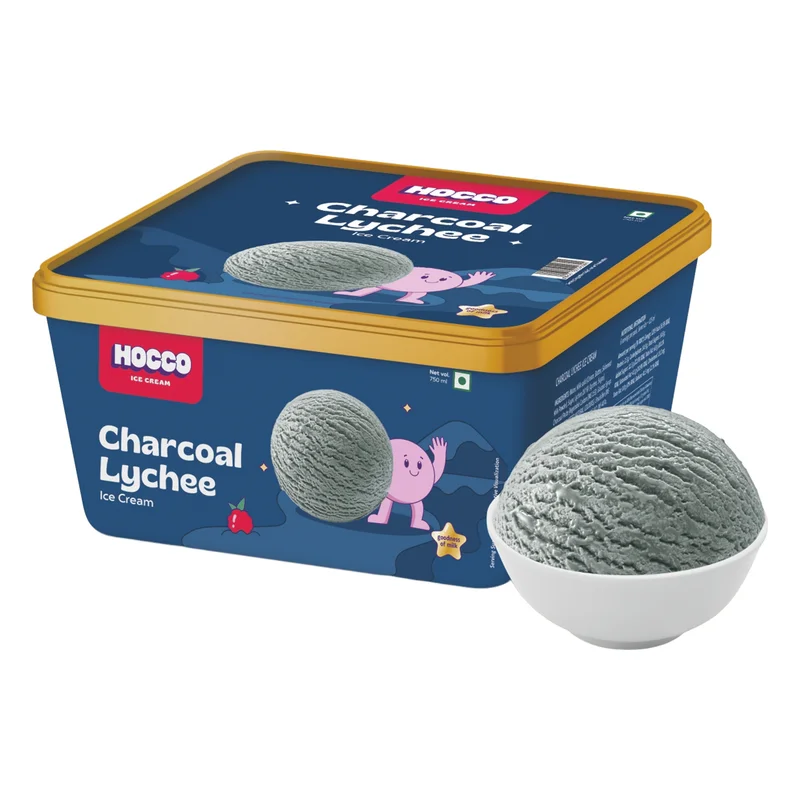 Hocco Charcoal Lychee Ice Cream