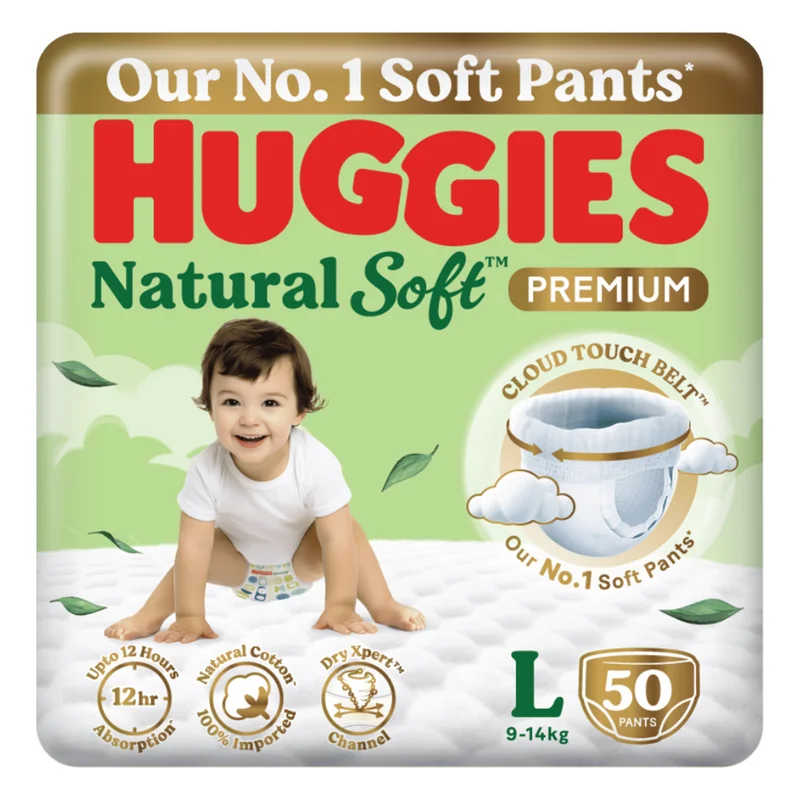 Huggies Natural Soft Diapers Large