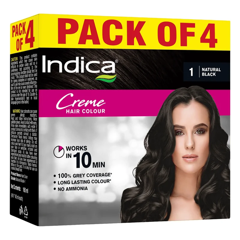 Indica Creme Hair Colour - Natural Black 1