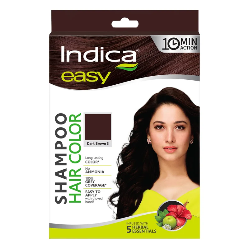 Indica Easy Shampoo Hair Colour - Dark Brown 3