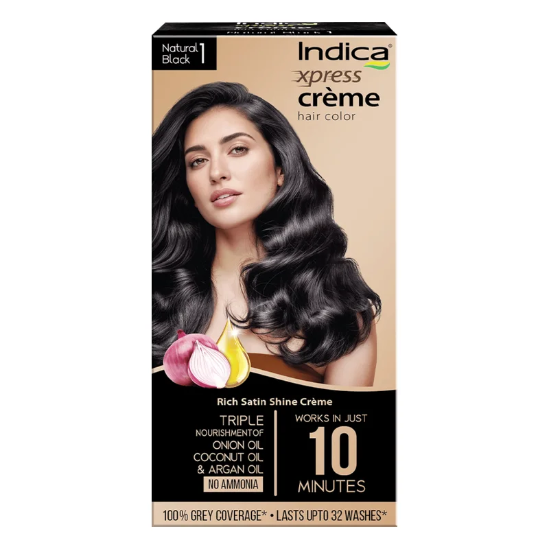 Indica Xpress Creme Hair Colour - Natural Black 1