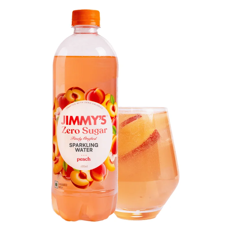 Jimmy's Zero Sugar Peach Sparkling Water