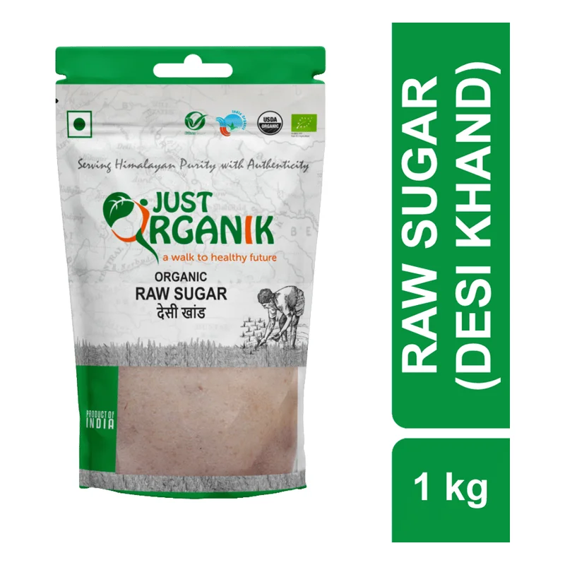 Just Organik Organic Raw Sugar (Desi Khand)