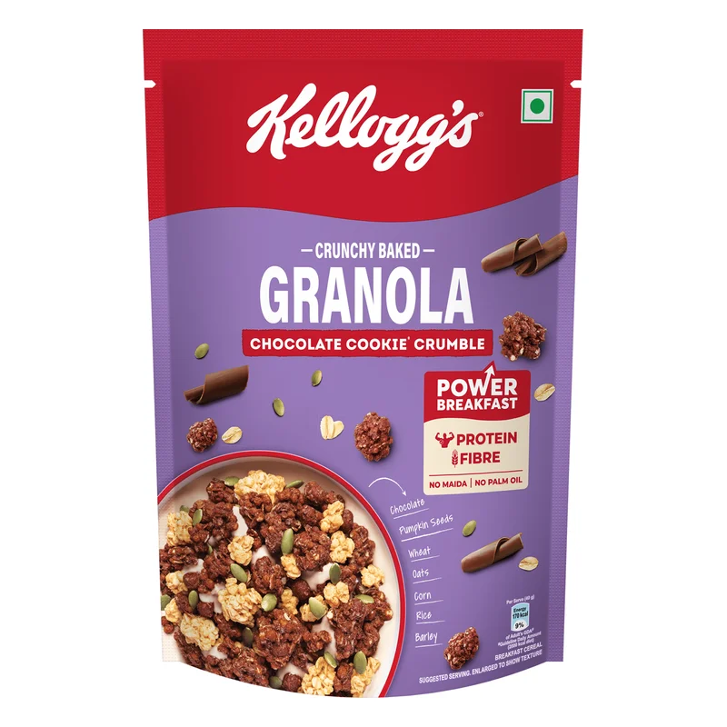 Kellogg's Crunchy Baked Chocolate Cookie Crumble Granola