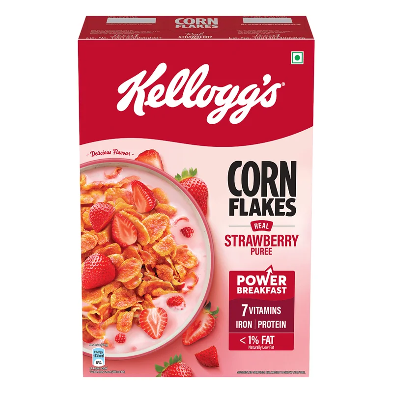 Kellogg's Real Strawberry Puree Corn Flakes