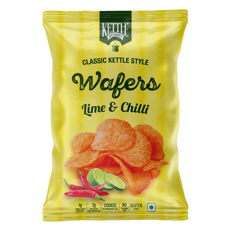 Kettle Studio Lime & Chilli Potato Wafers