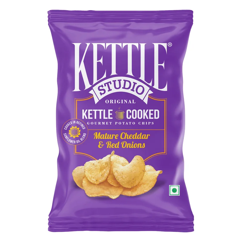 Kettle Studio Mature Cheddar & Red Onions Potato Chips