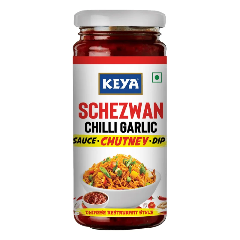 Keya Schezwan Chilli Garlic Sauce & Chutney Dip