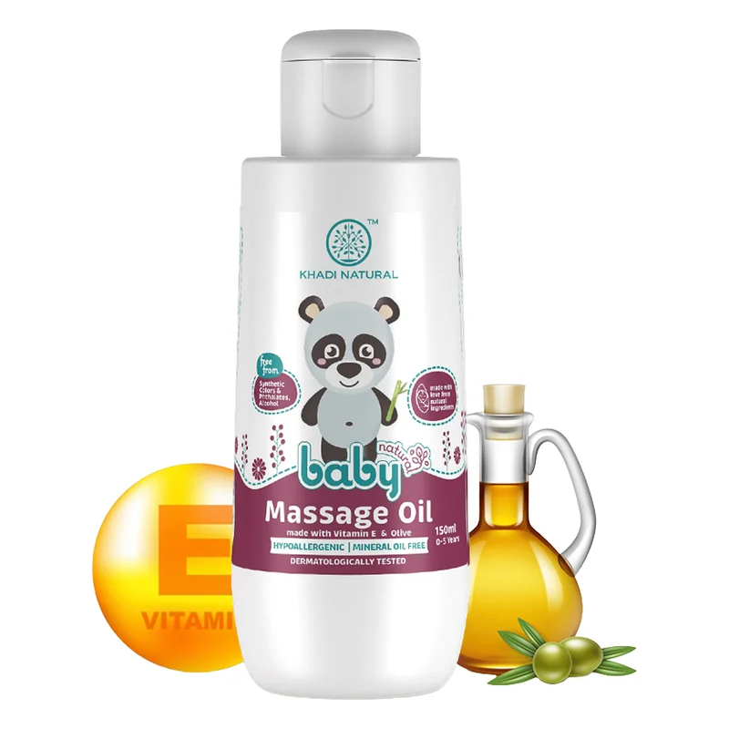 Khadi Natural Baby Massage Oil with Vitamin E & Olive
