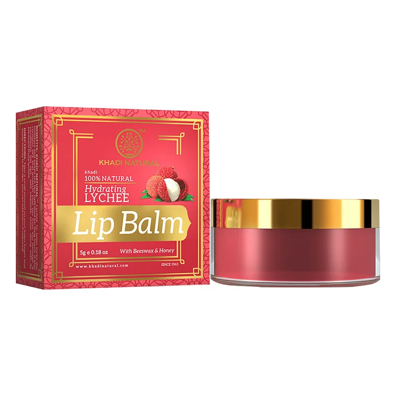 Khadi Natural Herbal Lychee Lip Balm