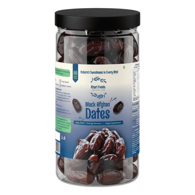 Khari Foods Black Afghan Dates (Jar)
